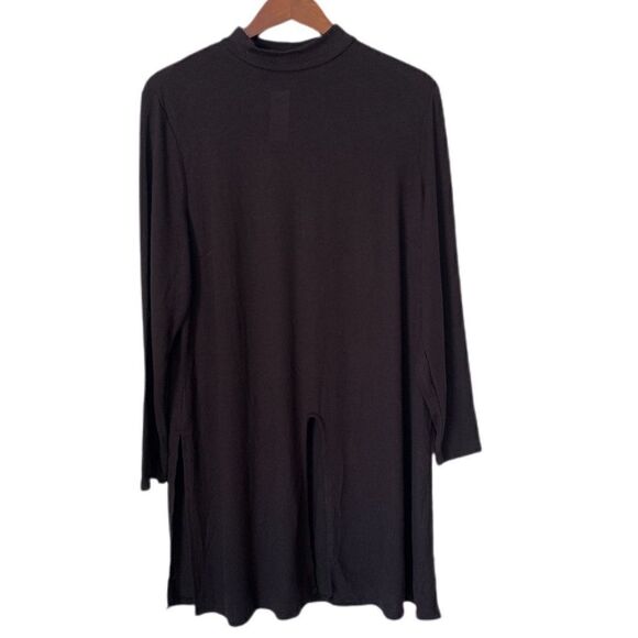 Lane Bryant Slit Front Long Sleeve Mock Neck Lightweight Sweater Tunic - Picture 7 of 7